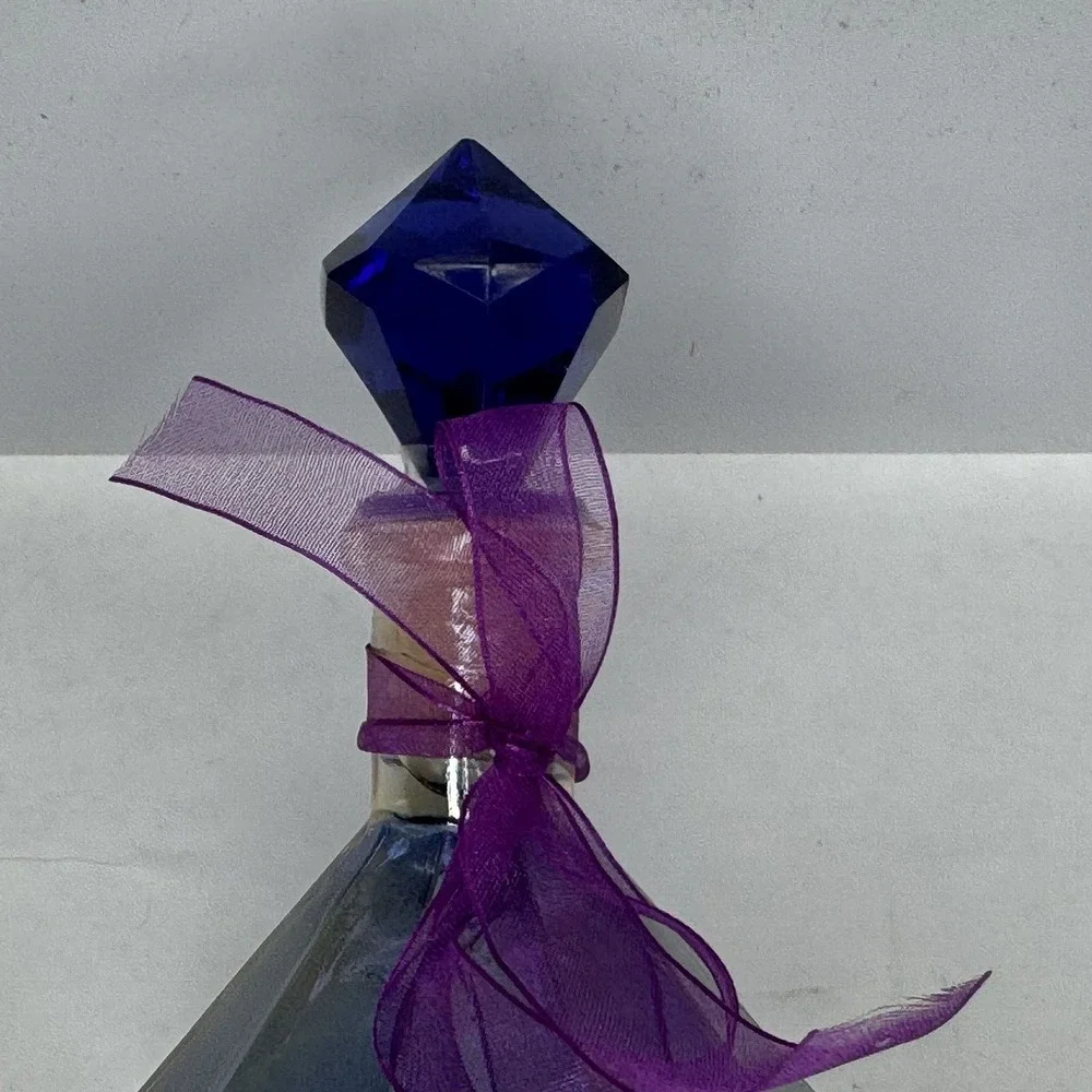 Vintage Pier 1 Imports Bath Foam Made in‎ Italy Purple Glass Bottle Discontinued
